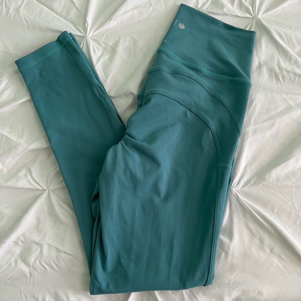 For the Peach Teal Scrunch Leggings